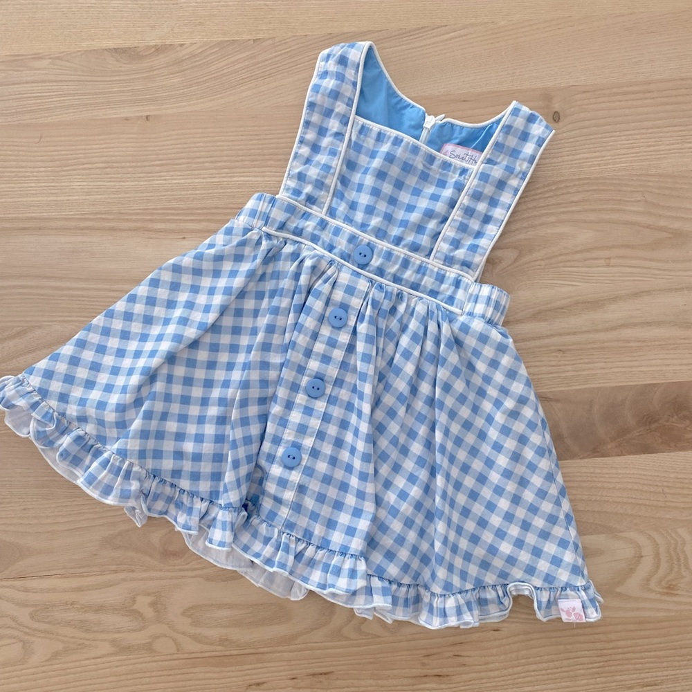 Sweethoney checkered pinafore dress